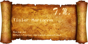 Tisler Marianna névjegykártya